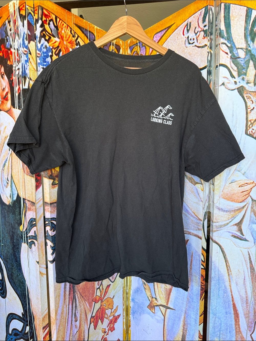 Men's Lurking Class Black XL “ loose lips sink ships”Crewneck T-Shirt